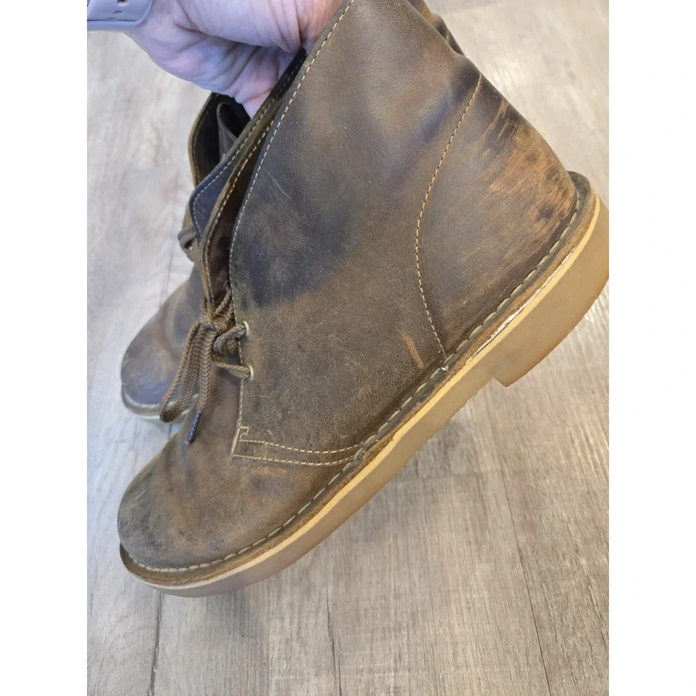 Clarks Desert Boots Men's Size 10.5 M Bushacre Chukka Brown Leather Shoes